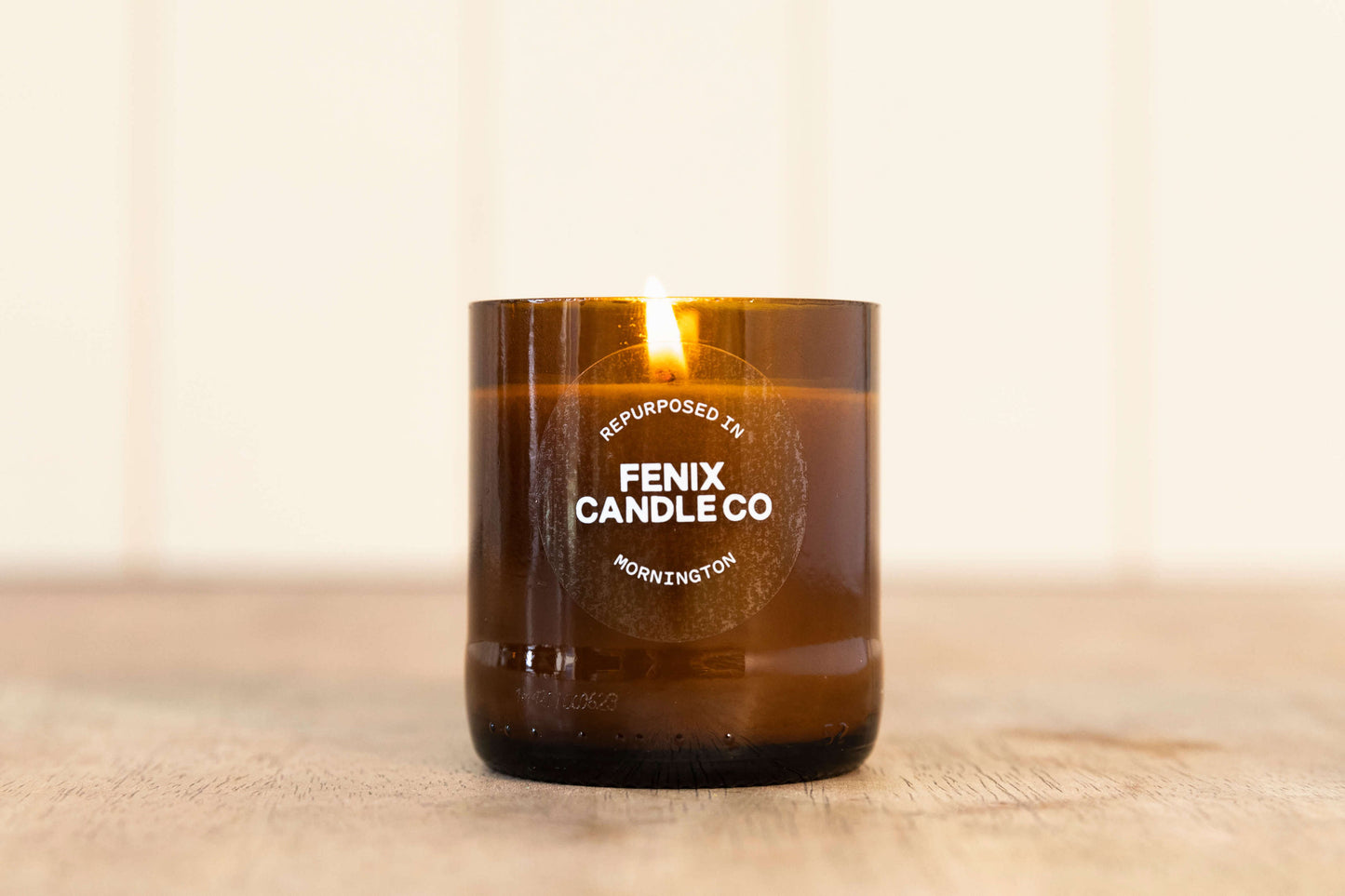 Pink Ginger Cider Bottle Candle